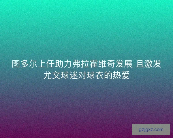 图多尔上任助力弗拉霍维奇发展 且激发尤文球迷对球衣的热爱